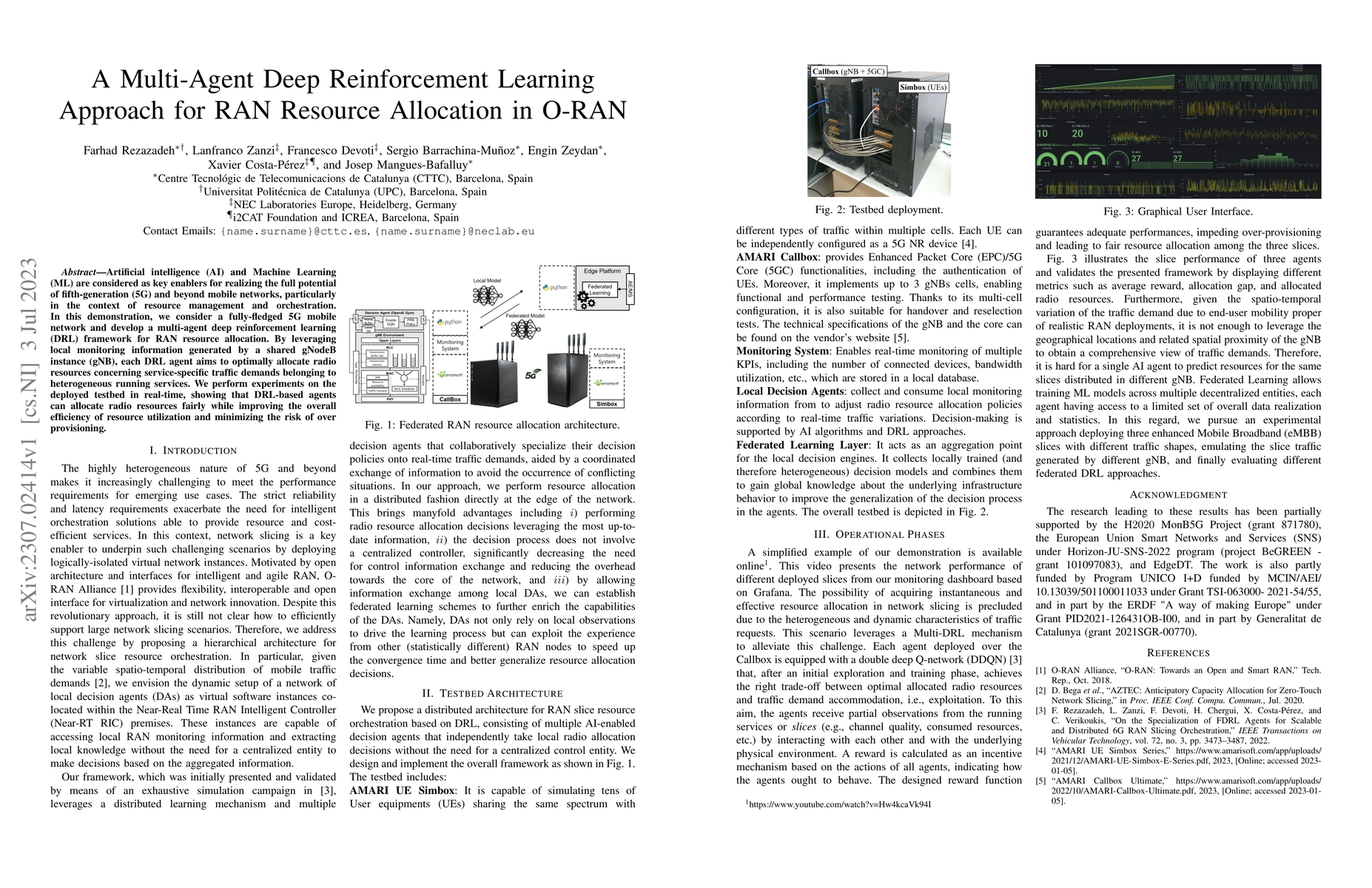 Thumbnail for A Multi-Agent Deep Reinforcement Learning Approach for RAN Resource
  Allocation in O-RAN