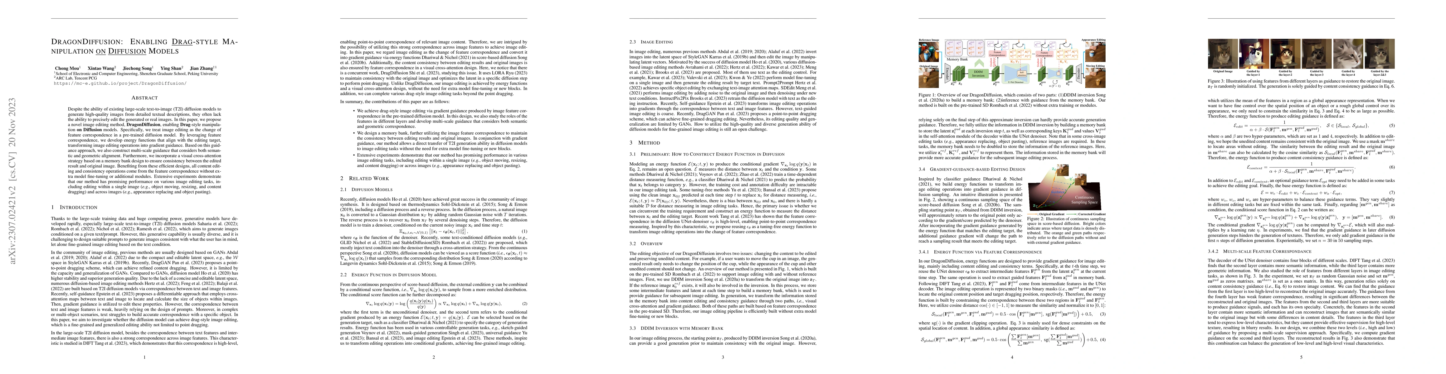 Thumbnail for DragonDiffusion: Enabling Drag-style Manipulation on Diffusion Models