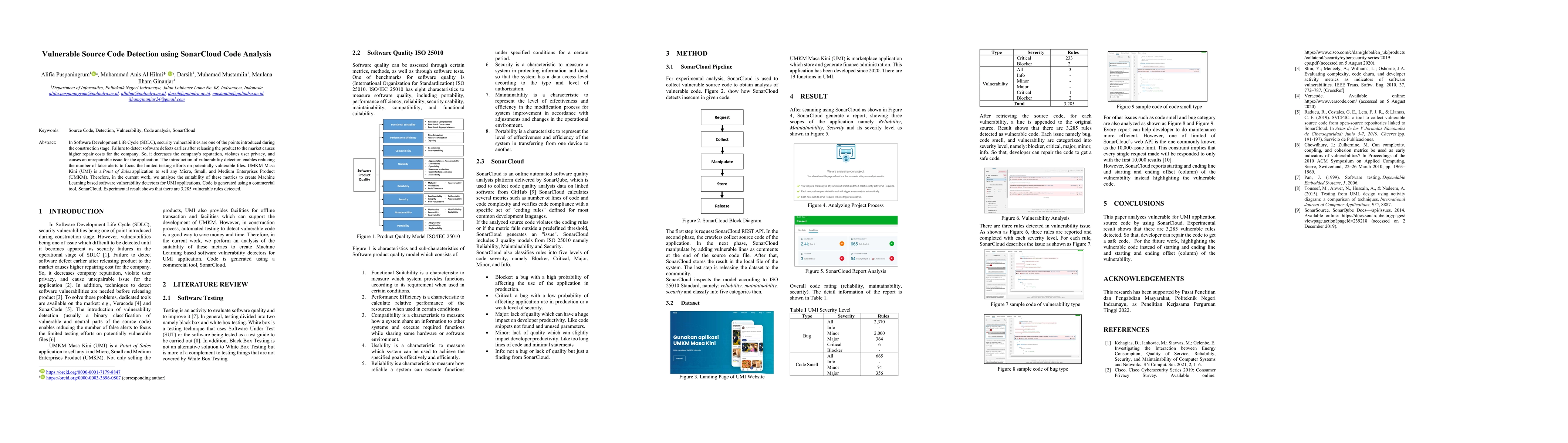 Thumbnail for Vulnerable Source Code Detection using SonarCloud Code Analysis