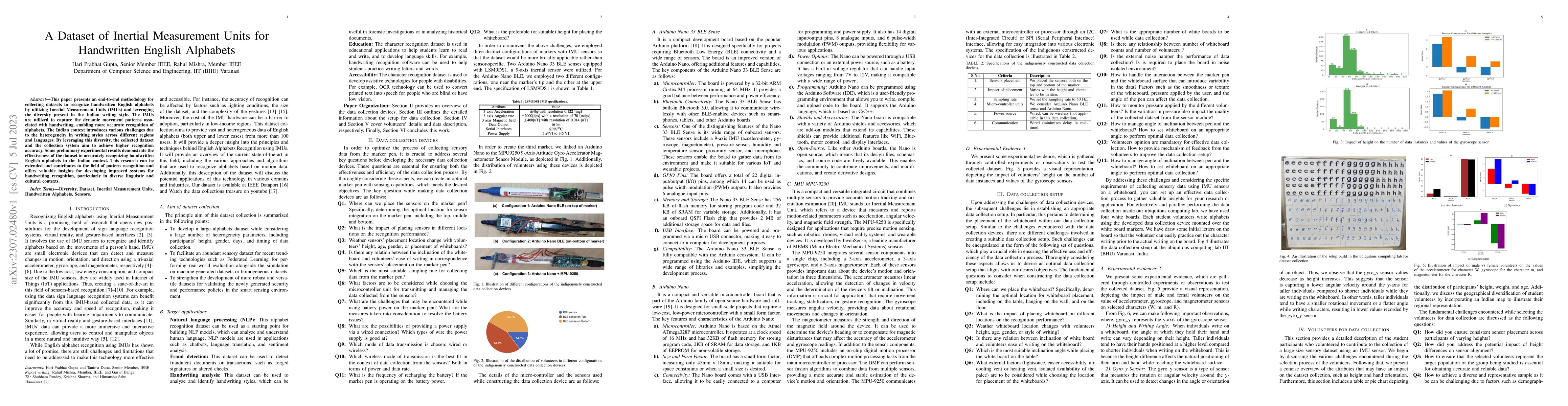 Thumbnail for A Dataset of Inertial Measurement Units for Handwritten English
  Alphabets