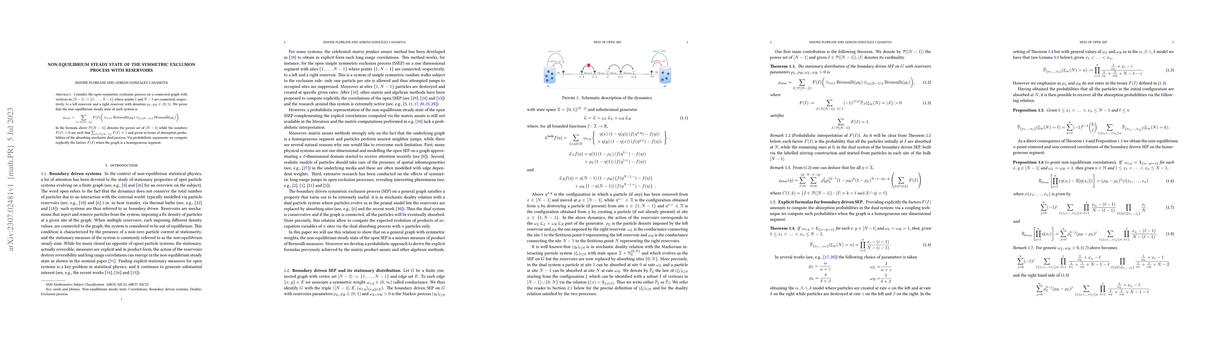 Thumbnail for Non-equilibrium steady state of the symmetric exclusion process with
  reservoirs