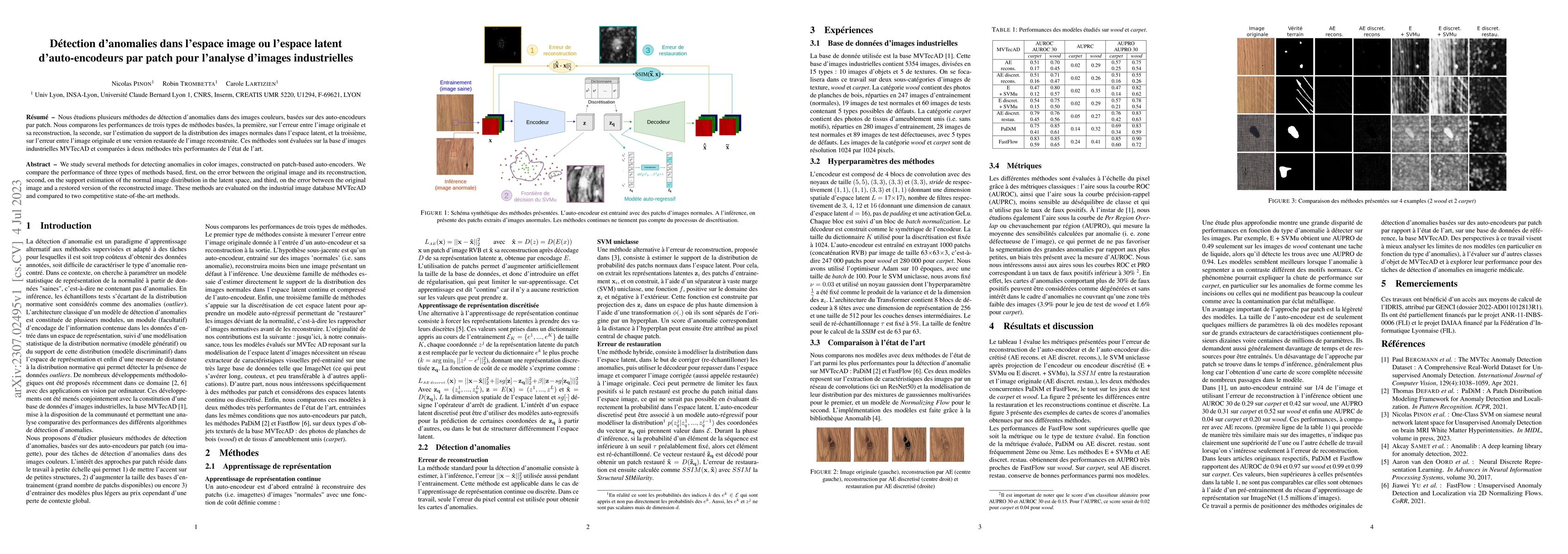 Thumbnail for Anomaly detection in image or latent space of patch-based auto-encoders
  for industrial image analysis