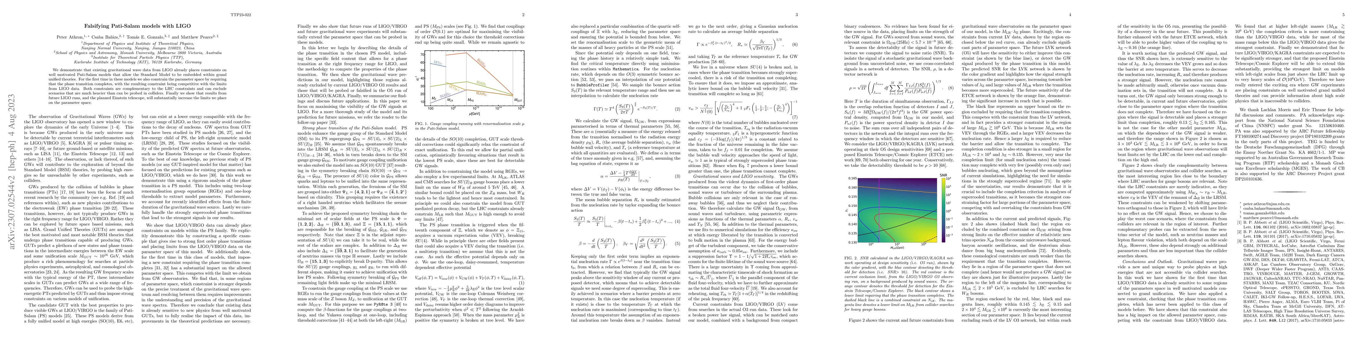 Thumbnail for Falsifying Pati-Salam models with LIGO