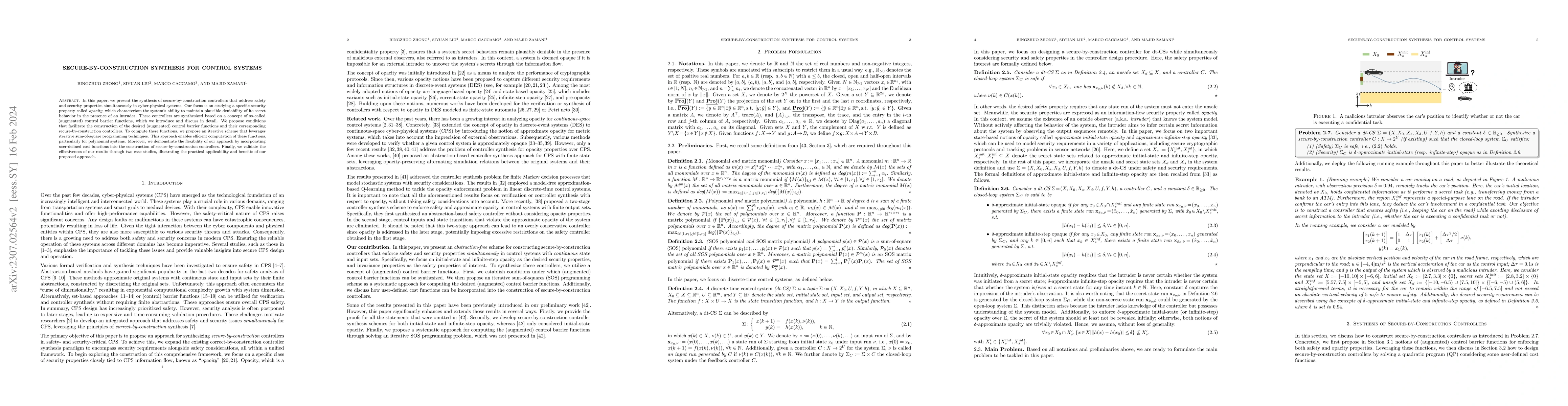 Thumbnail for Secure-by-Construction Synthesis for Control Systems