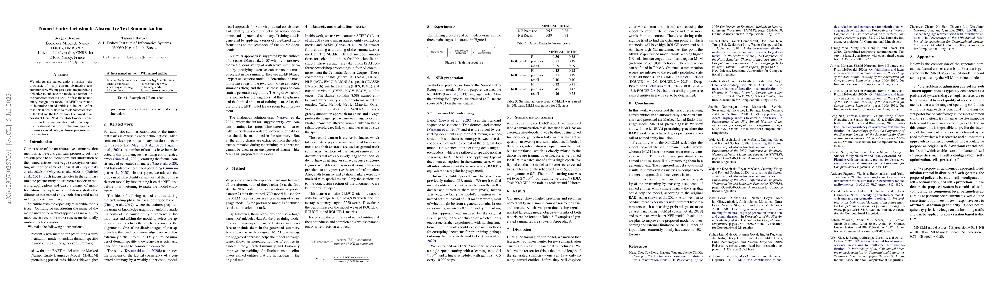 Thumbnail for Named Entity Inclusion in Abstractive Text Summarization