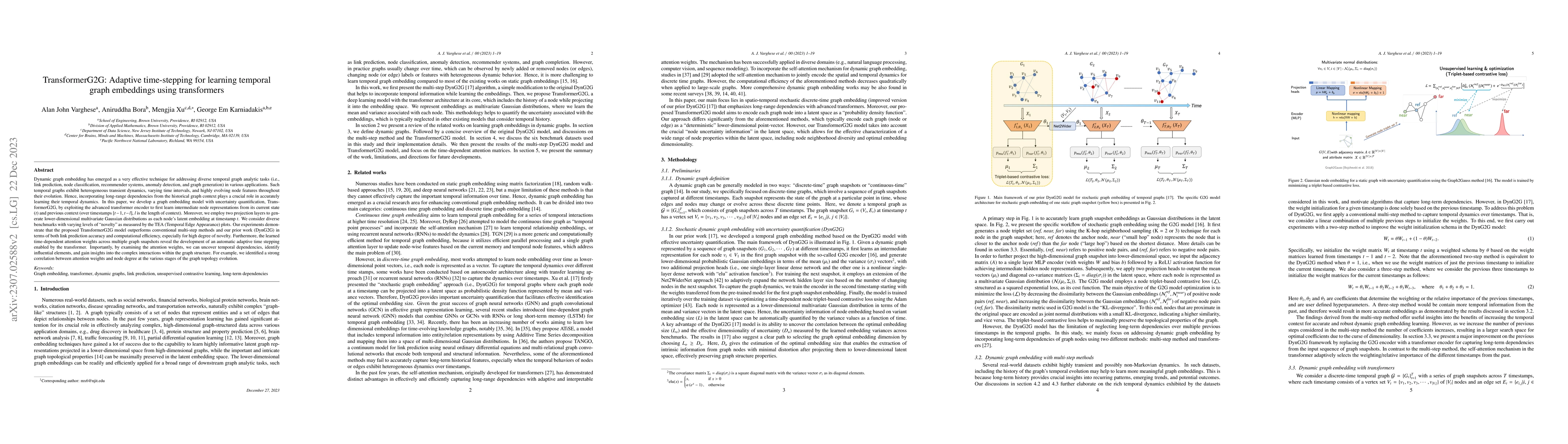 Thumbnail for TransformerG2G: Adaptive time-stepping for learning temporal graph
  embeddings using transformers