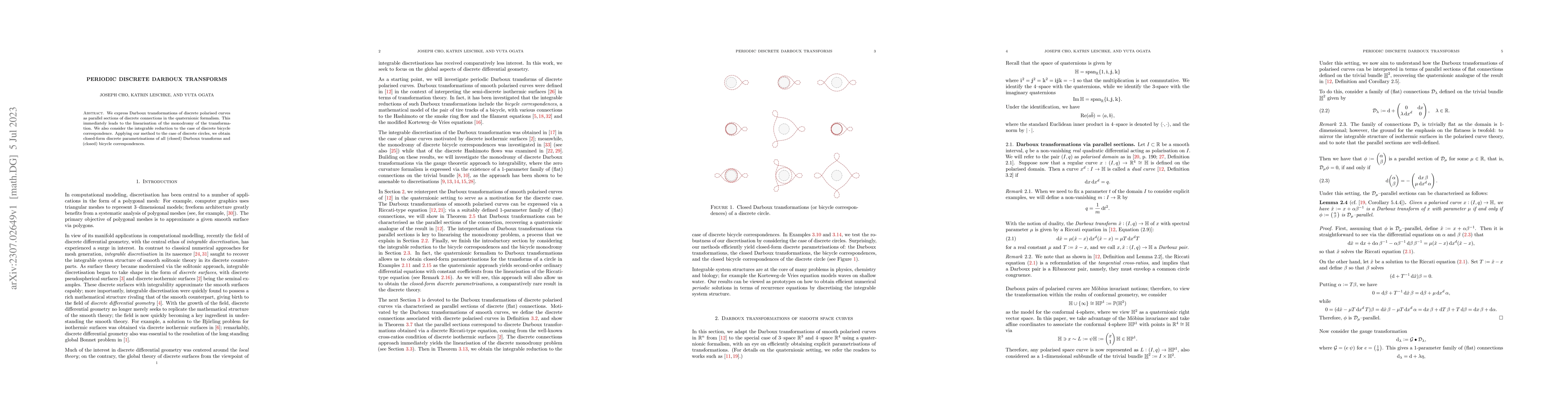 Thumbnail for Periodic discrete Darboux transforms
