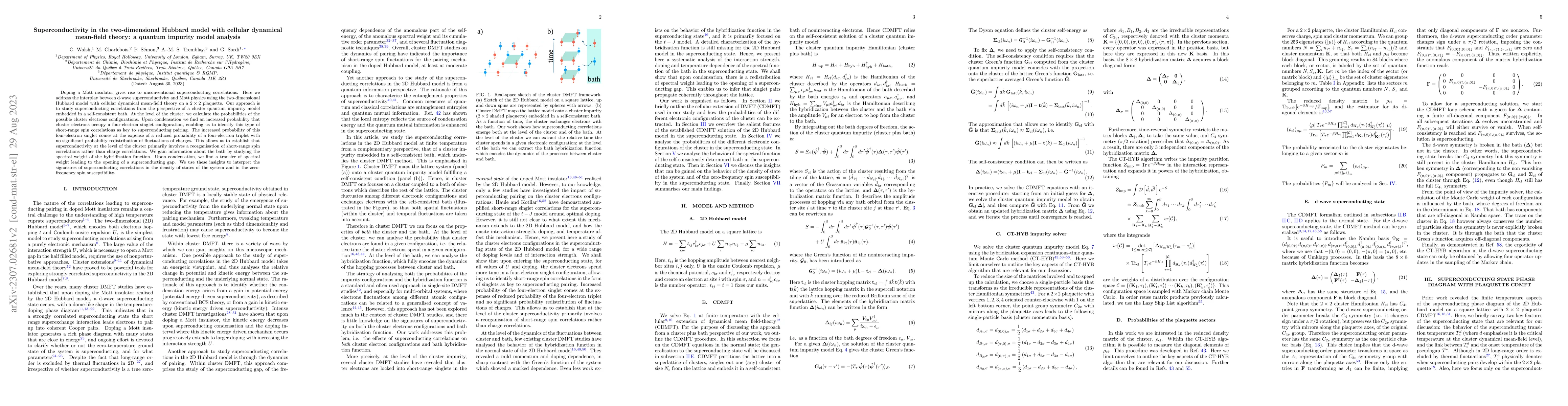 Thumbnail for Superconductivity in the two-dimensional Hubbard model with cellular
  dynamical mean-field theory: a quantum impurity model analysis