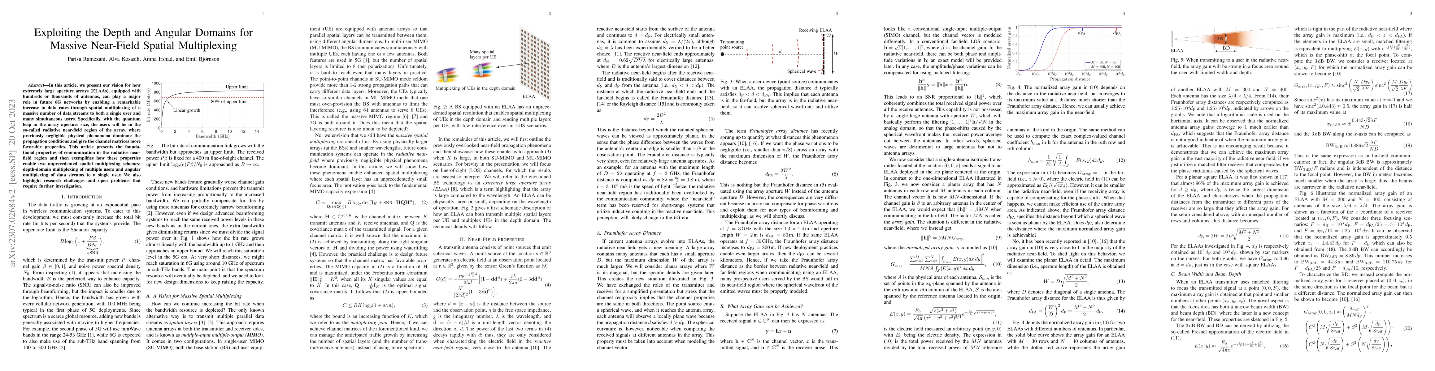 Thumbnail for Exploiting the Depth and Angular Domains for Massive Near-Field Spatial
  Multiplexing