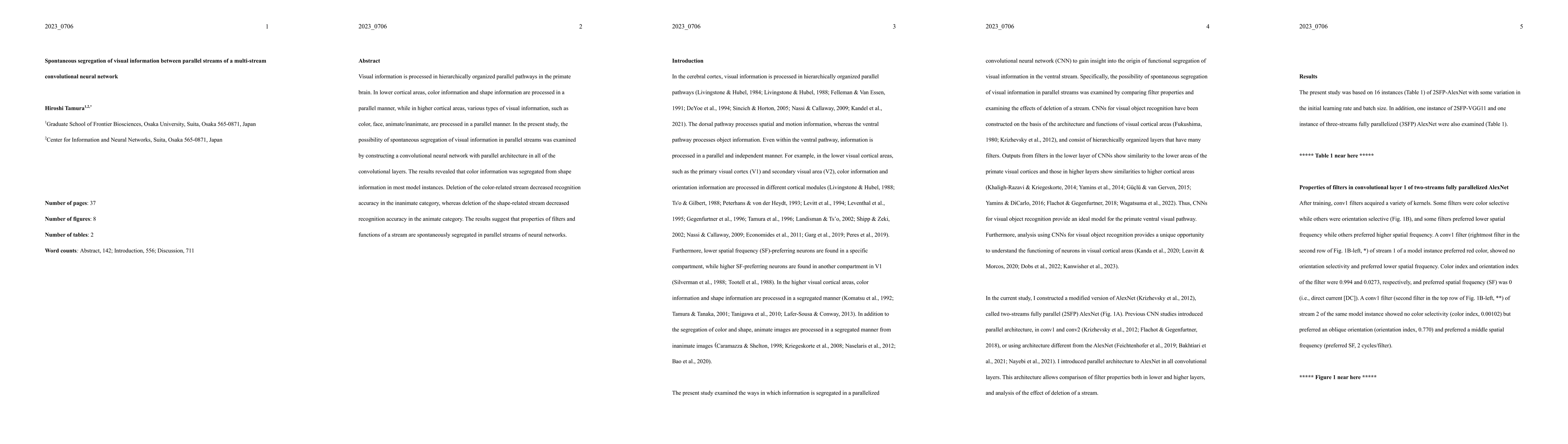Thumbnail for Spontaneous segregation of visual information between parallel streams
  of a multi-stream convolutional neural network
