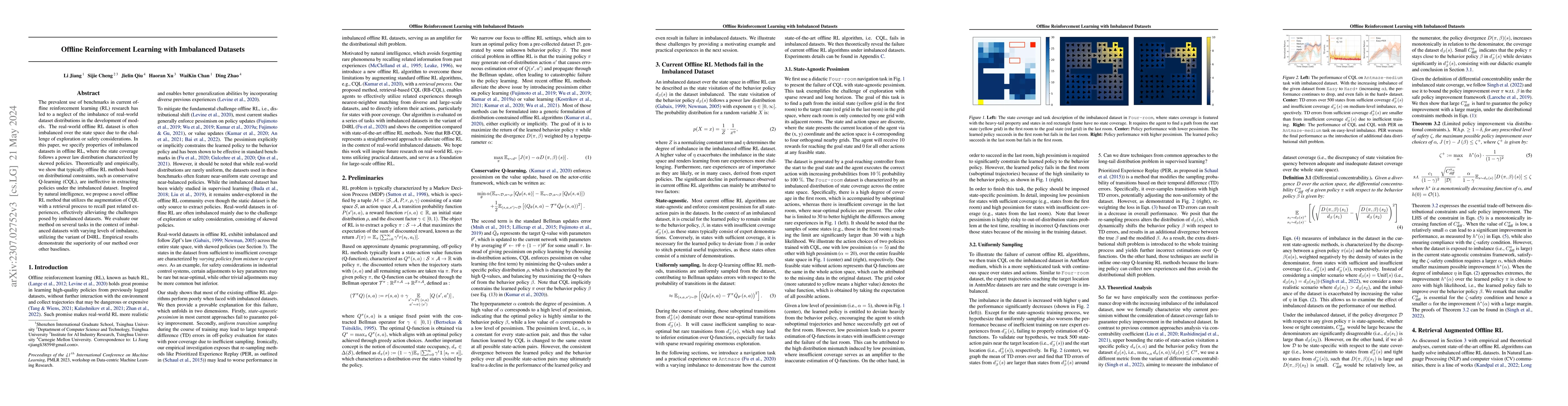 Thumbnail for Offline Reinforcement Learning with Imbalanced Datasets