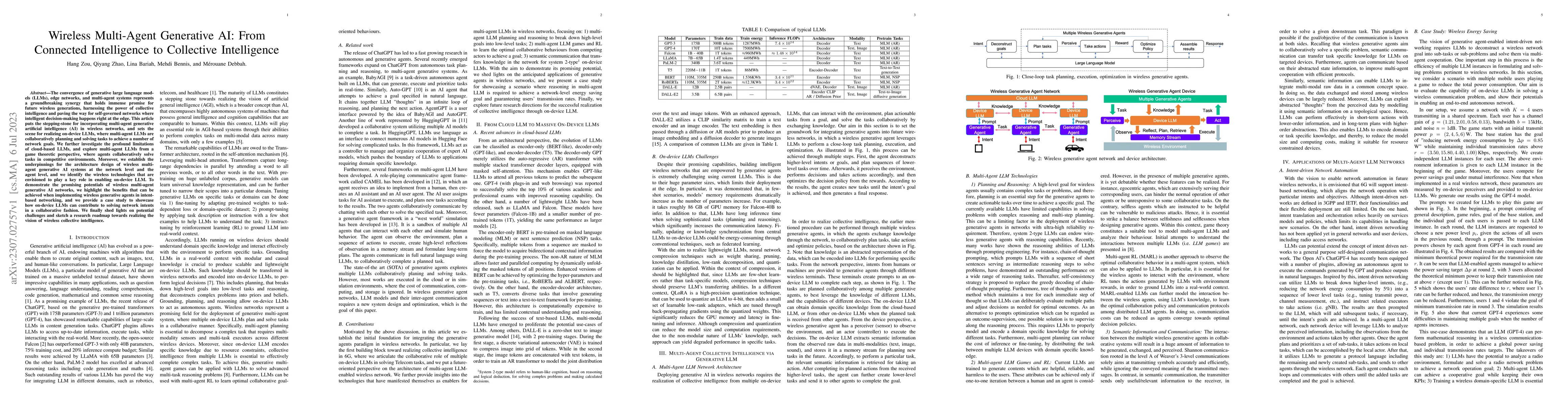 Thumbnail for Wireless Multi-Agent Generative AI: From Connected Intelligence to
  Collective Intelligence