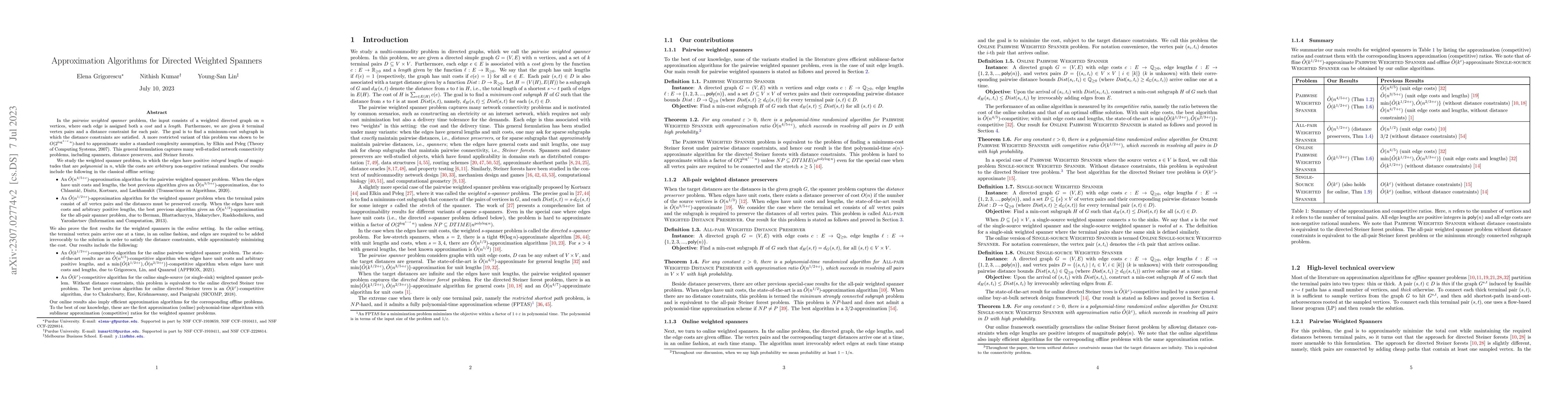 Thumbnail for Approximation Algorithms for Directed Weighted Spanners