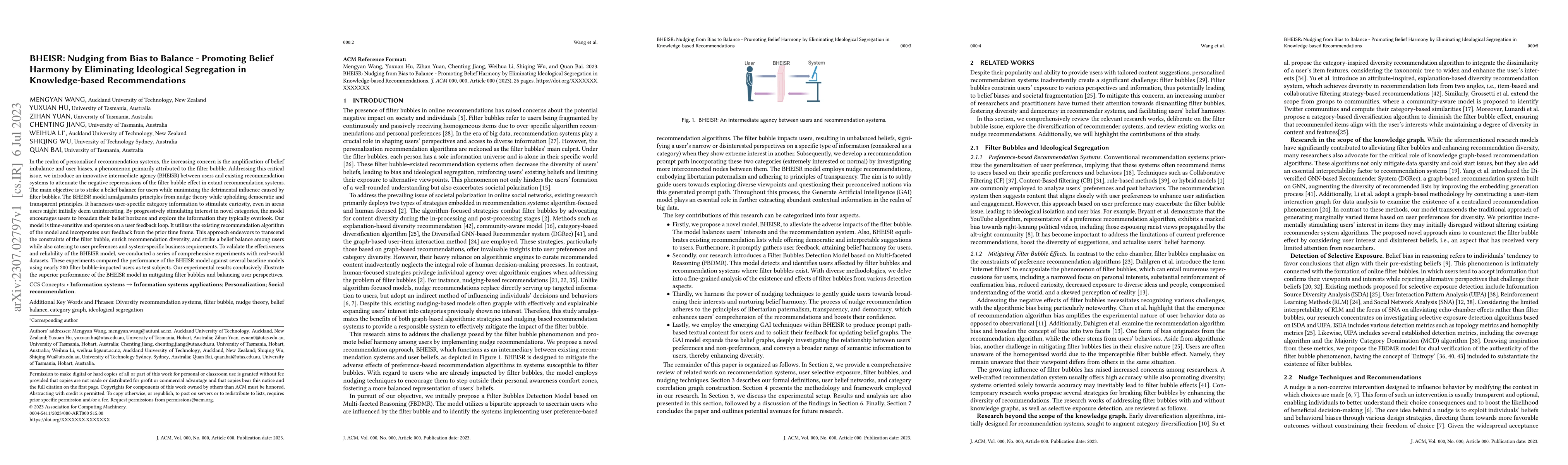 Thumbnail for BHEISR: Nudging from Bias to Balance -- Promoting Belief Harmony by
  Eliminating Ideological Segregation in Knowledge-based Recommendations