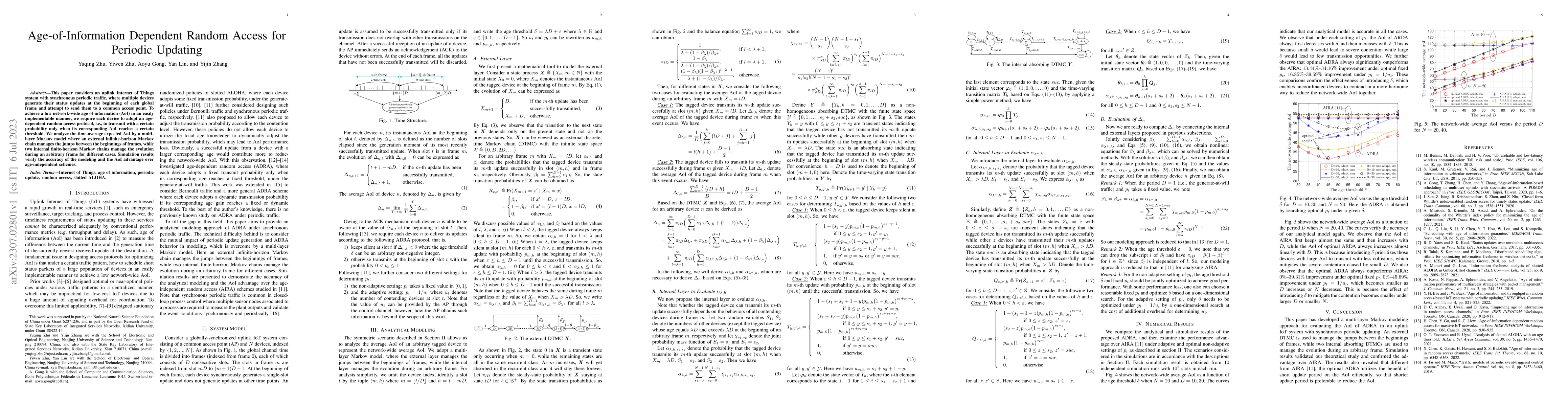 Thumbnail for Age-of-Information Dependent Random Access for Periodic Updating