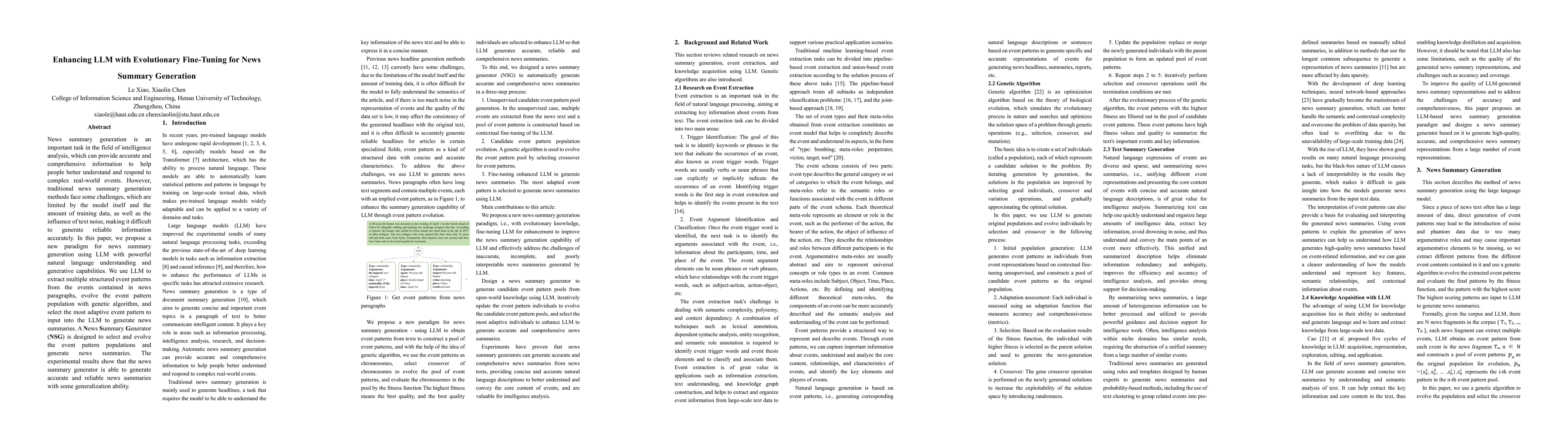 Thumbnail for Enhancing LLM with Evolutionary Fine Tuning for News Summary Generation