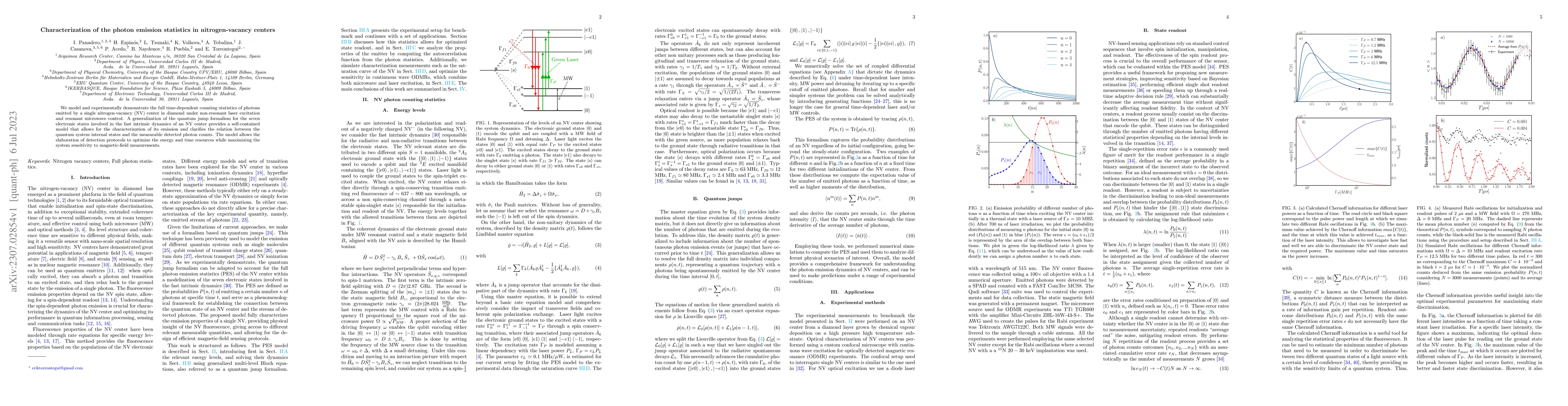 Thumbnail for Characterization of the photon emission statistics in nitrogen-vacancy
  centers