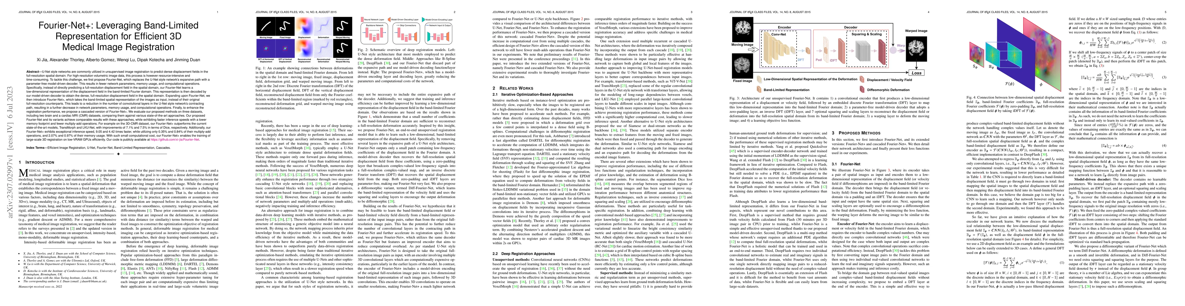 Thumbnail for Fourier-Net+: Leveraging Band-Limited Representation for Efficient 3D
  Medical Image Registration