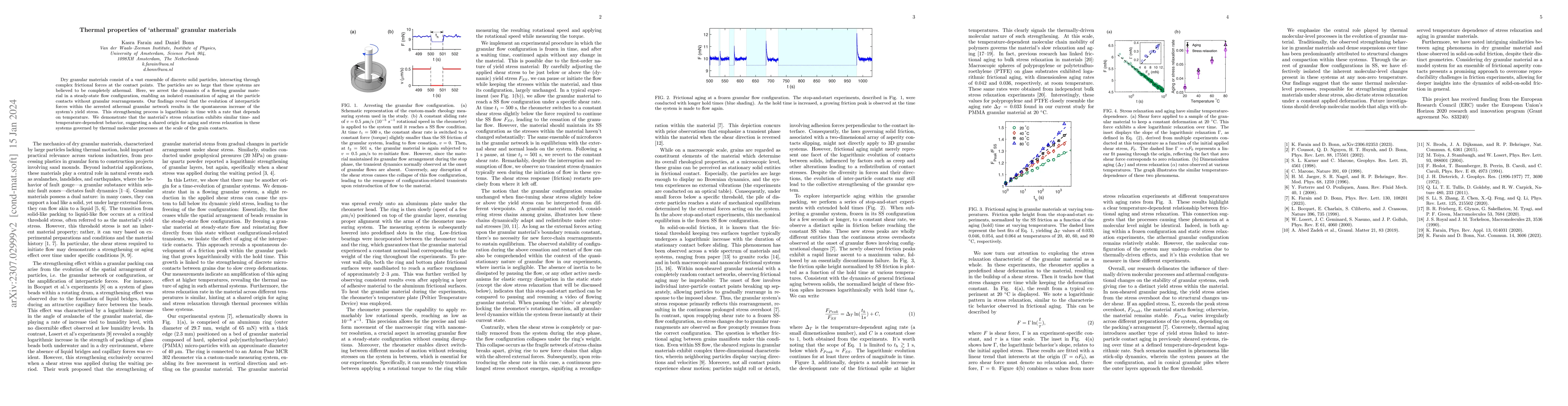 Thumbnail for Thermal properties of athermal granular materials