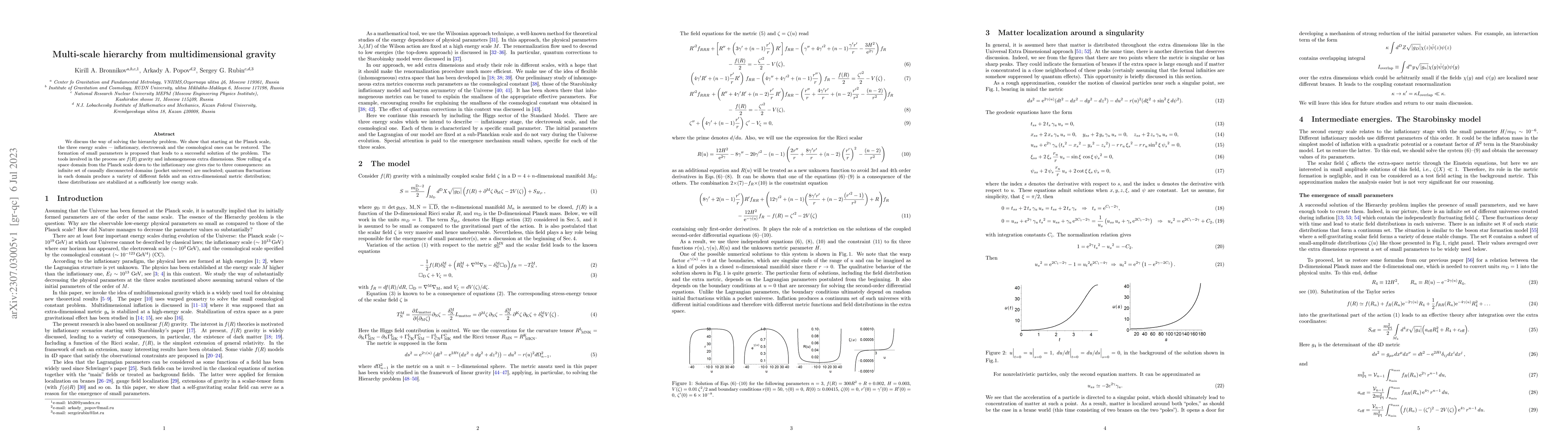 Thumbnail for Multi-scale hierarchy from multidimensional gravity