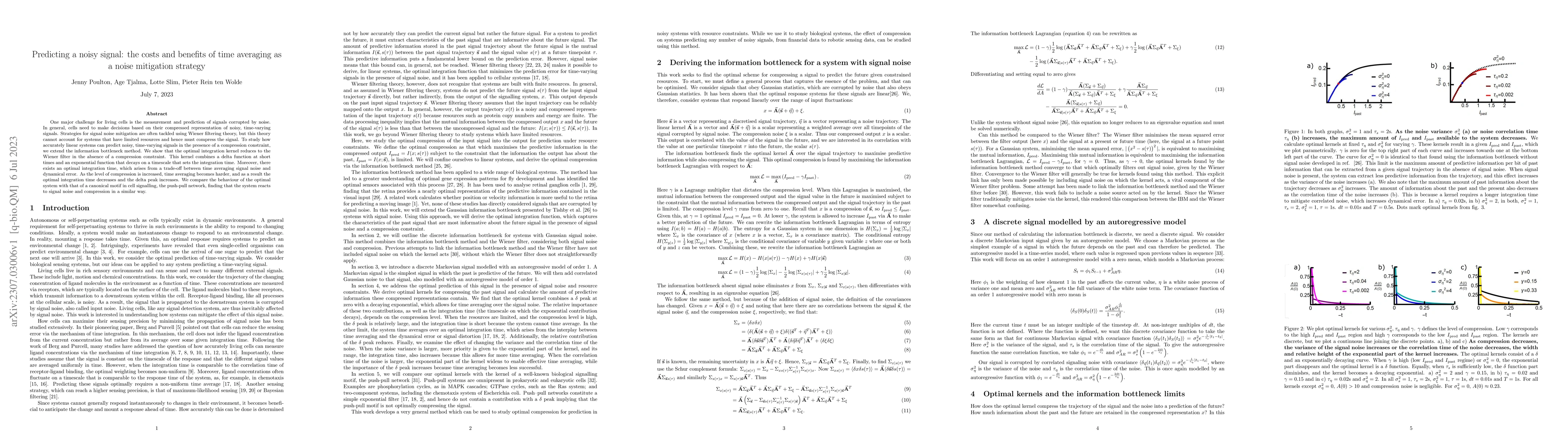 Thumbnail for Predicting a noisy signal: the costs and benefits of time averaging as a
  noise mitigation strategy