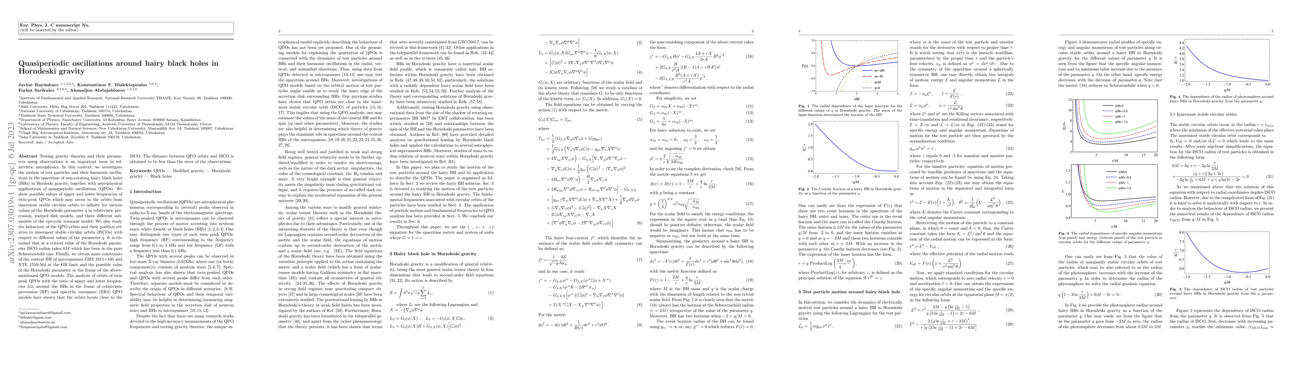 Thumbnail for Quasiperiodic oscillations around hairy black holes in Horndeski gravity