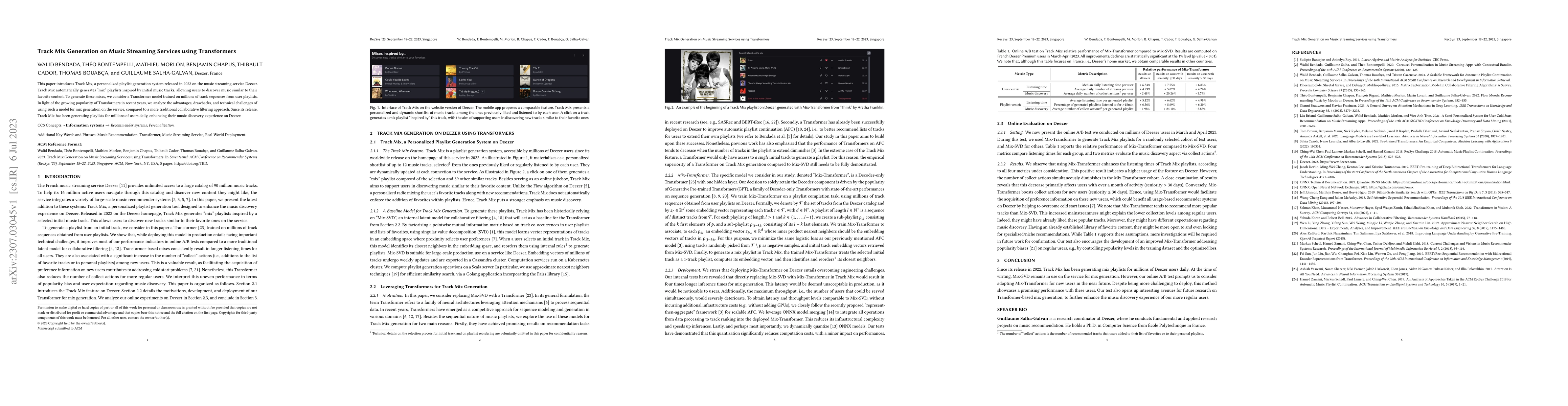 Thumbnail for Track Mix Generation on Music Streaming Services using Transformers