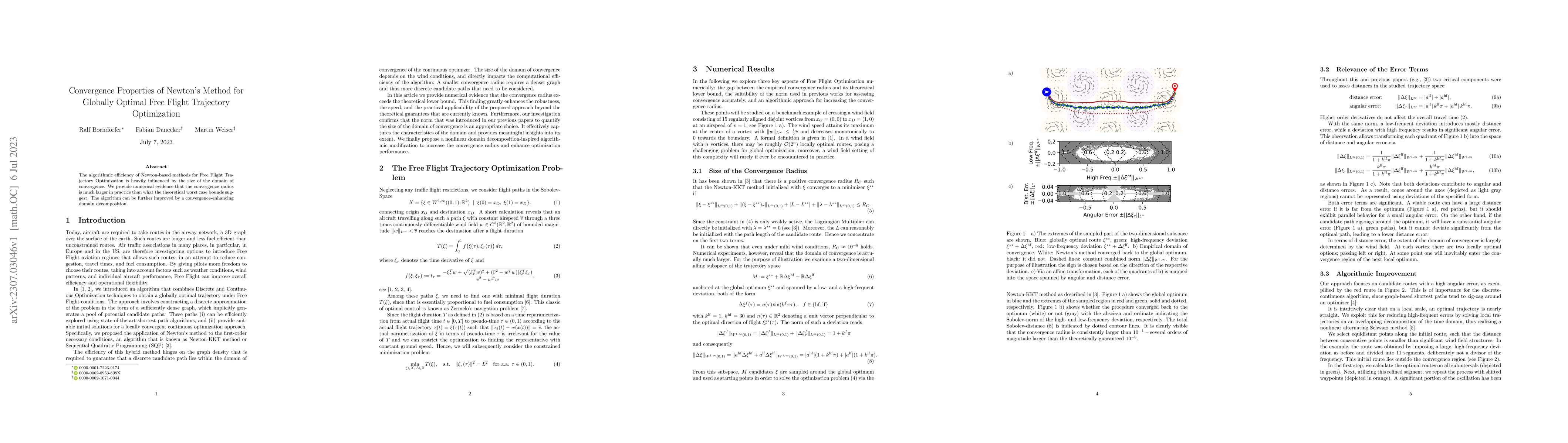 Thumbnail for Convergence Properties of Newton's Method for Globally Optimal Free
  Flight Trajectory Optimization