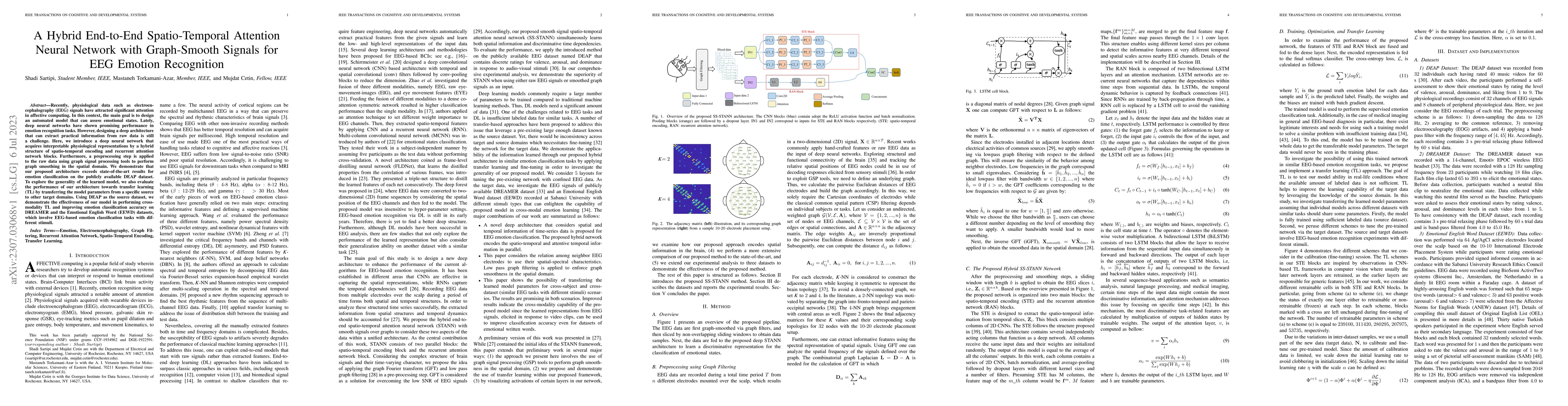 Thumbnail for A Hybrid End-to-End Spatio-Temporal Attention Neural Network with
  Graph-Smooth Signals for EEG Emotion Recognition