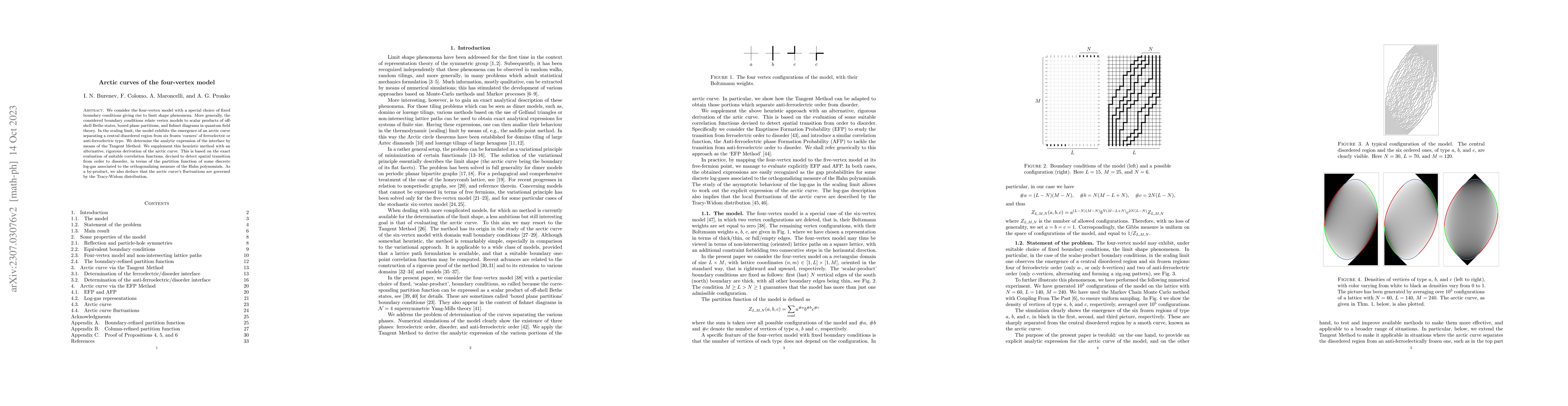 Thumbnail for Arctic curves of the four-vertex model