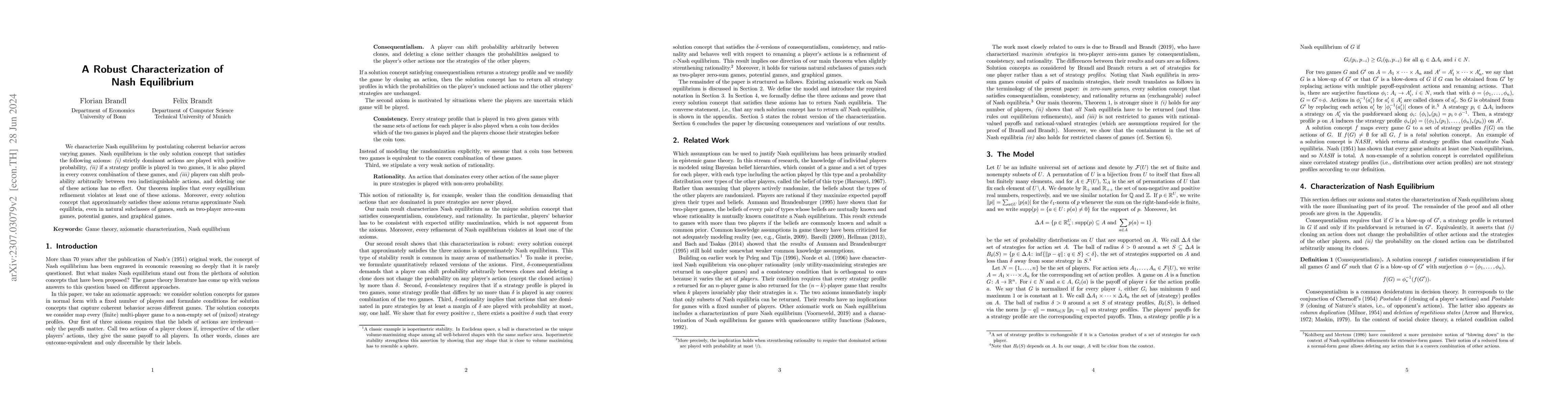 Thumbnail for A Robust Characterization of Nash Equilibrium