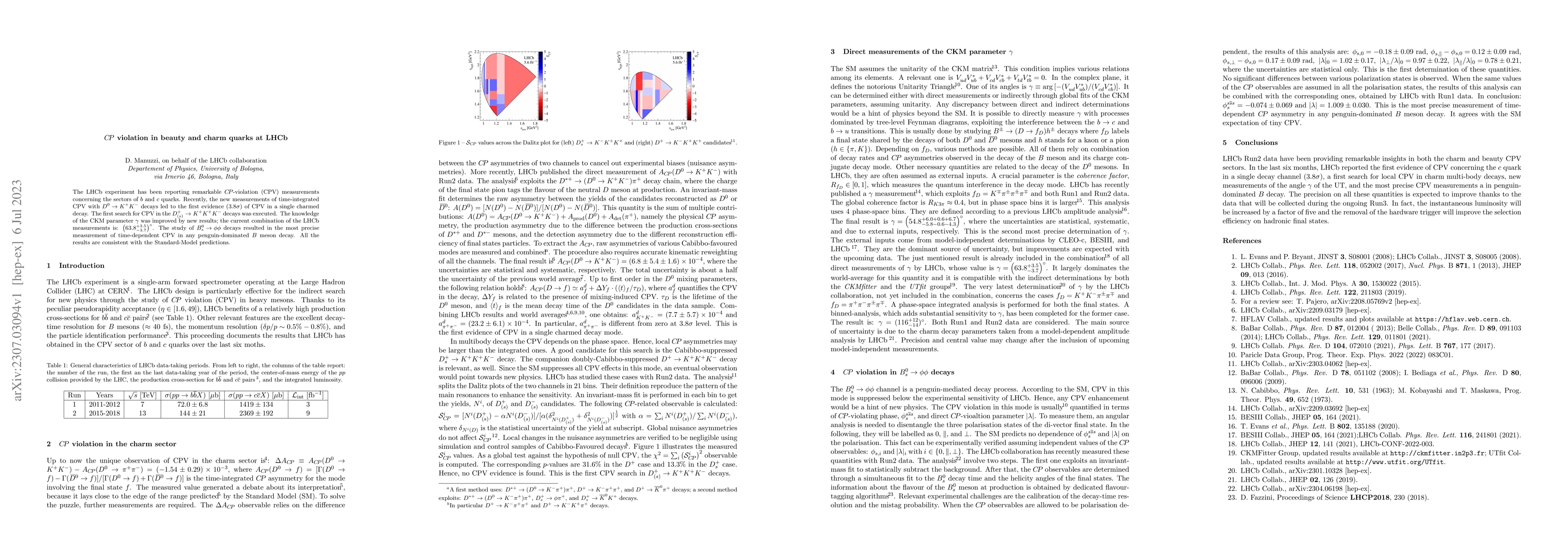 Thumbnail for $C\!P$ violation in beauty and charm quarks at LHCb