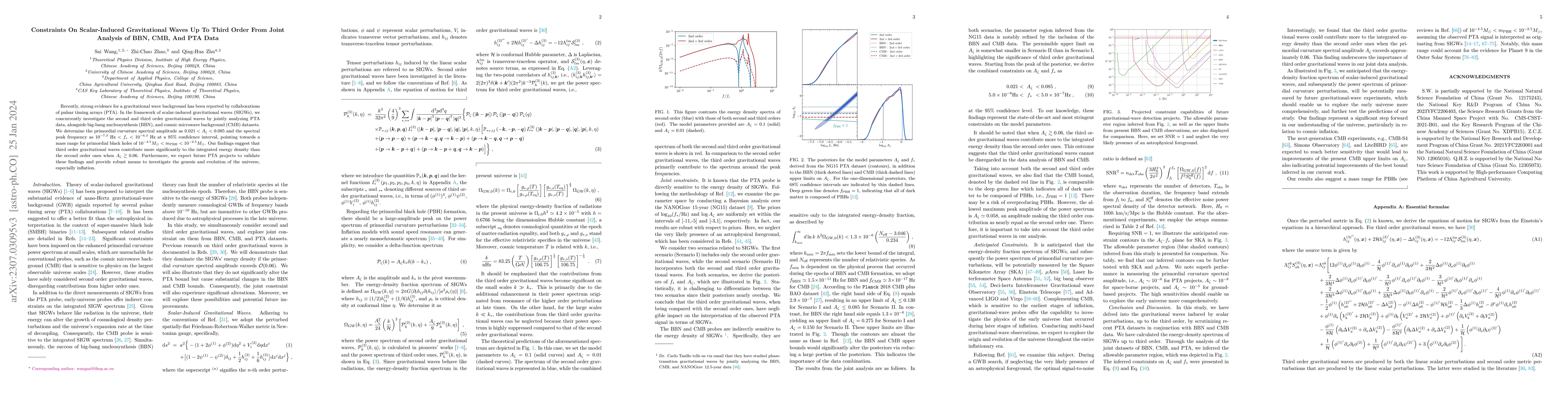 Thumbnail for Constraints On Scalar-Induced Gravitational Waves Up To Third Order From
  Joint Analysis of BBN, CMB, And PTA Data