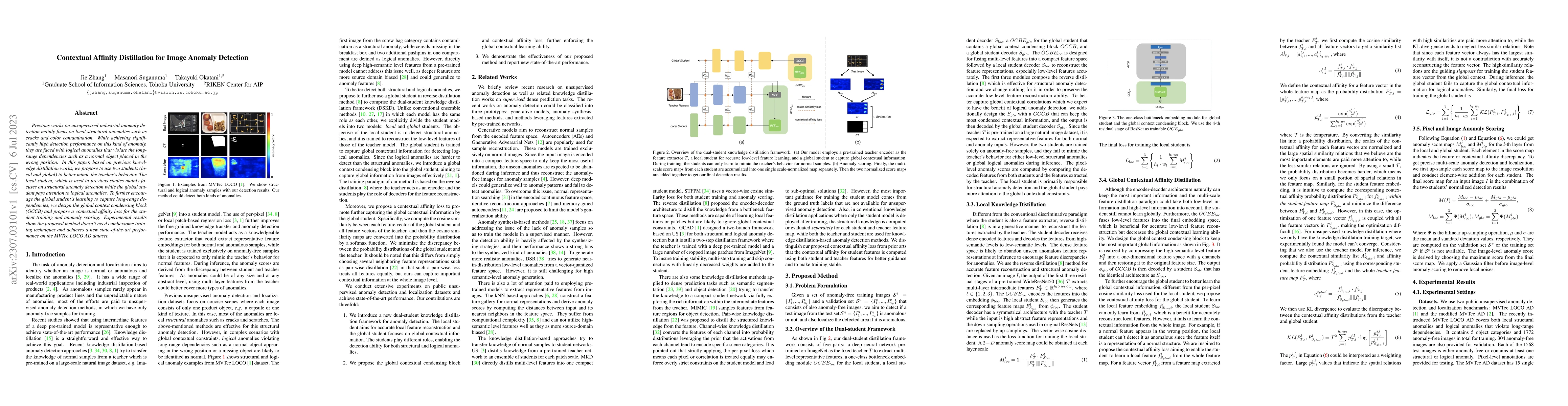 Thumbnail for Contextual Affinity Distillation for Image Anomaly Detection