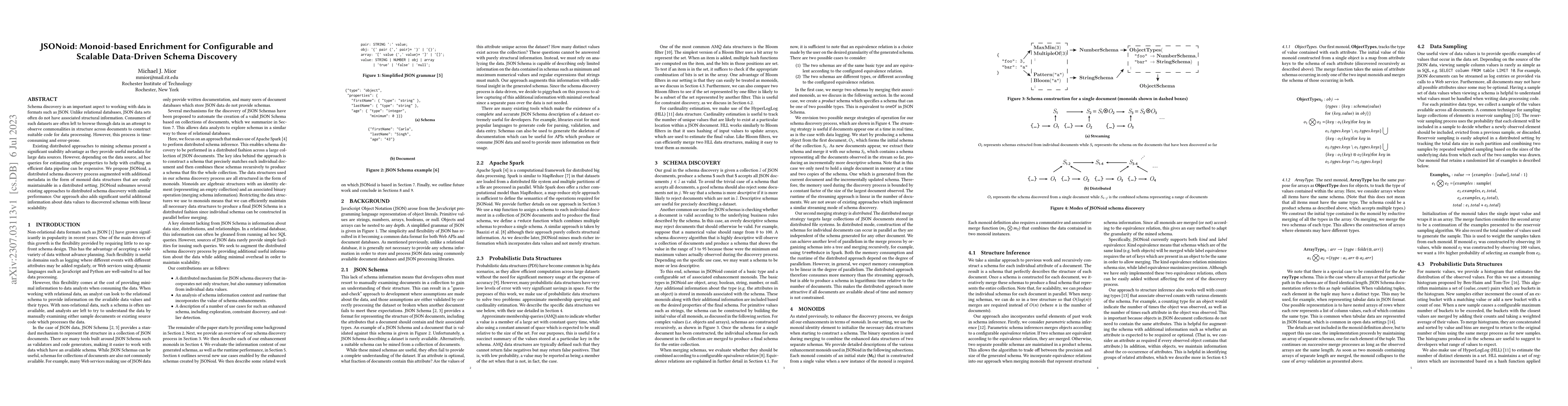 Thumbnail for JSONoid: Monoid-based Enrichment for Configurable and Scalable
  Data-Driven Schema Discovery