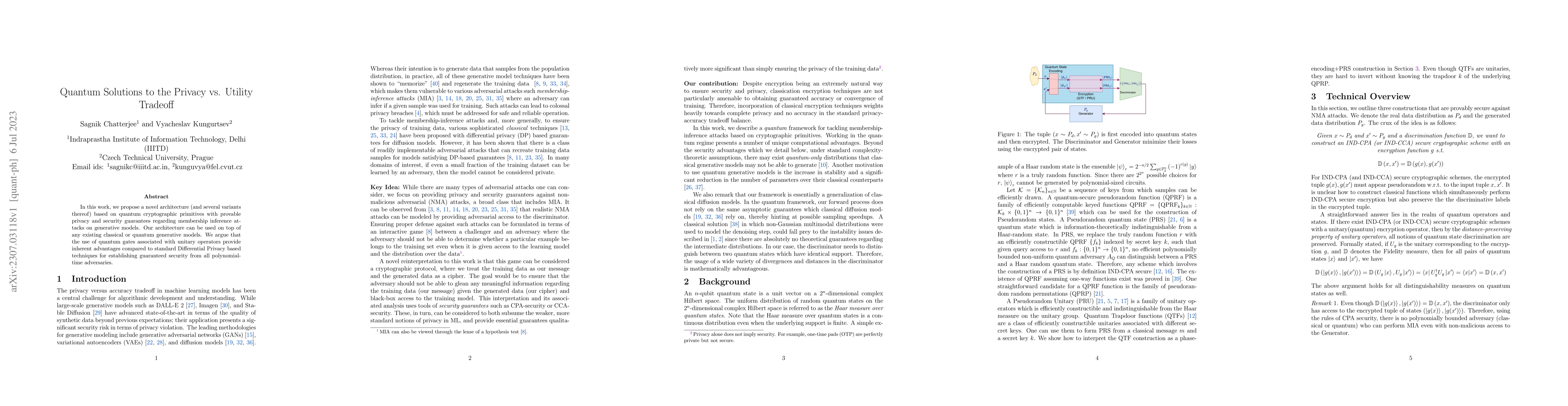 Thumbnail for Quantum Solutions to the Privacy vs. Utility Tradeoff