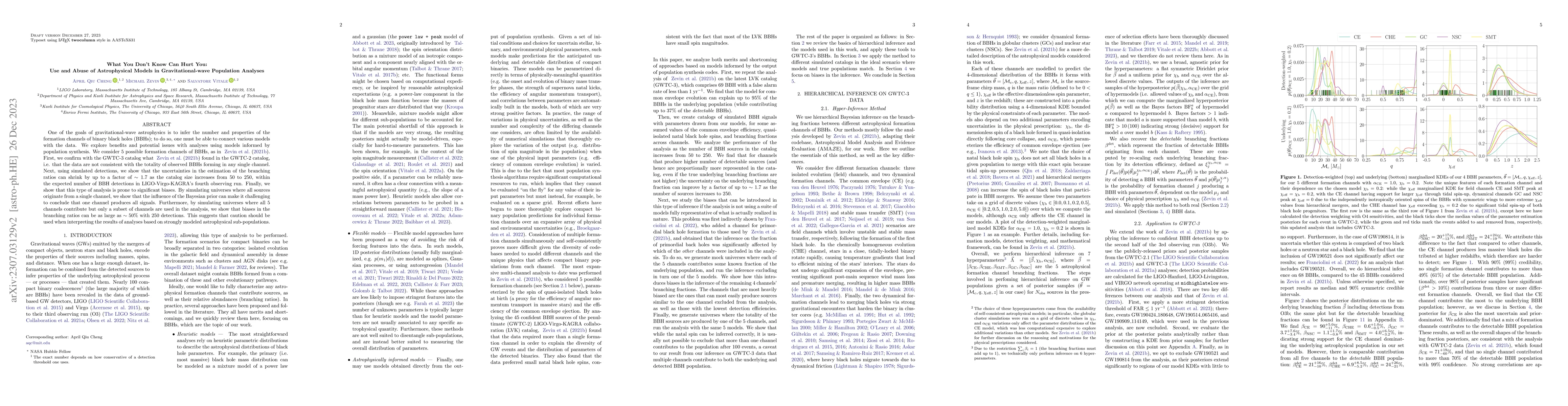 Thumbnail for What You Don't Know Can Hurt You: Use and Abuse of Astrophysical Models
  in Gravitational-wave Population Analyses