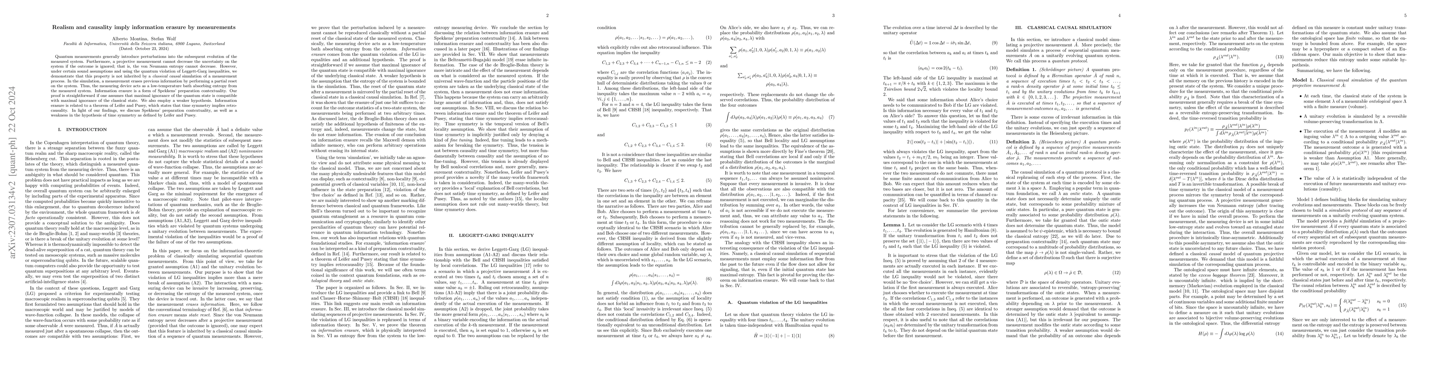 Thumbnail for Realism and causality imply information erasure by measurements