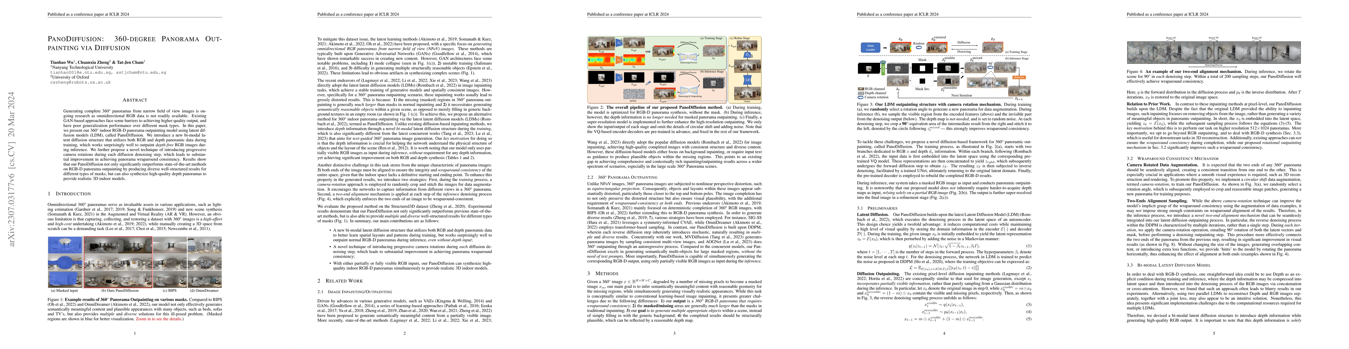 Thumbnail for PanoDiffusion: 360-degree Panorama Outpainting via Diffusion