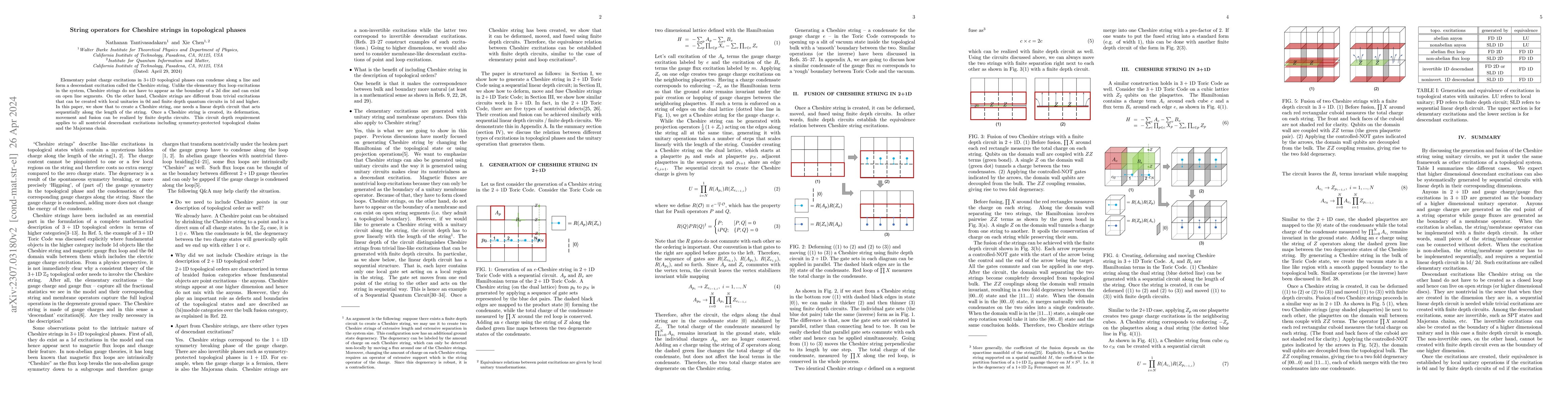 Thumbnail for String operators for Cheshire strings in topological phases