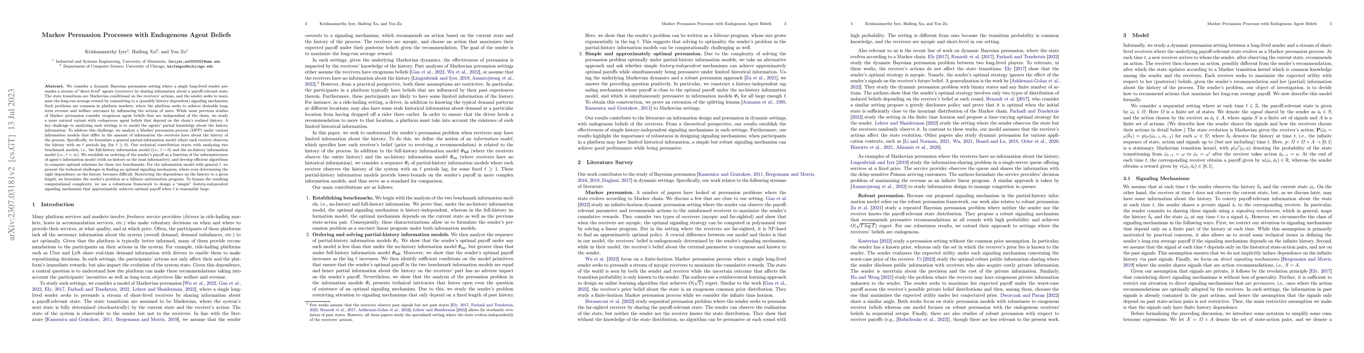 Thumbnail for Markov Persuasion Processes with Endogenous Agent Beliefs