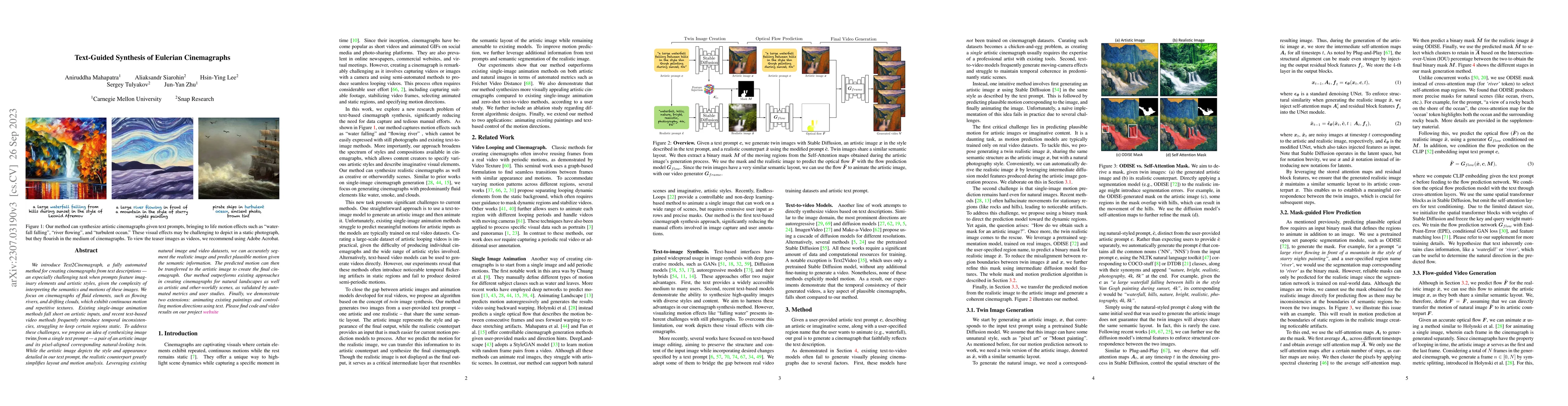 Thumbnail for Text-Guided Synthesis of Eulerian Cinemagraphs