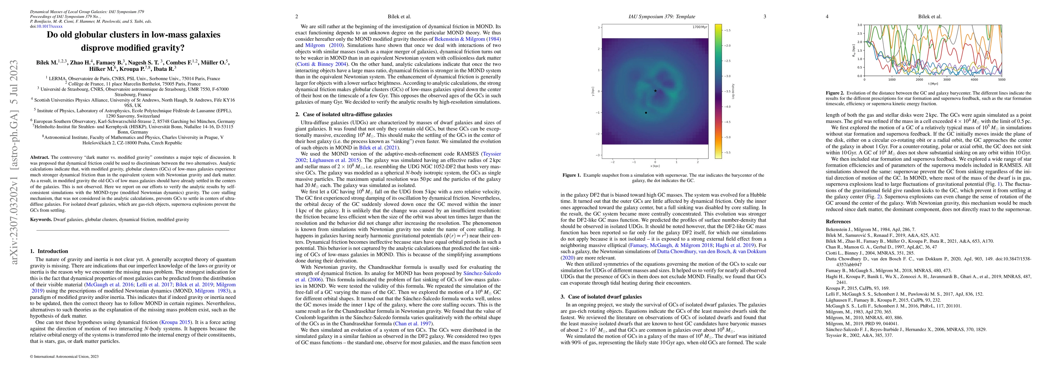 Thumbnail for Do old globular clusters in low mass galaxies disprove modified gravity?