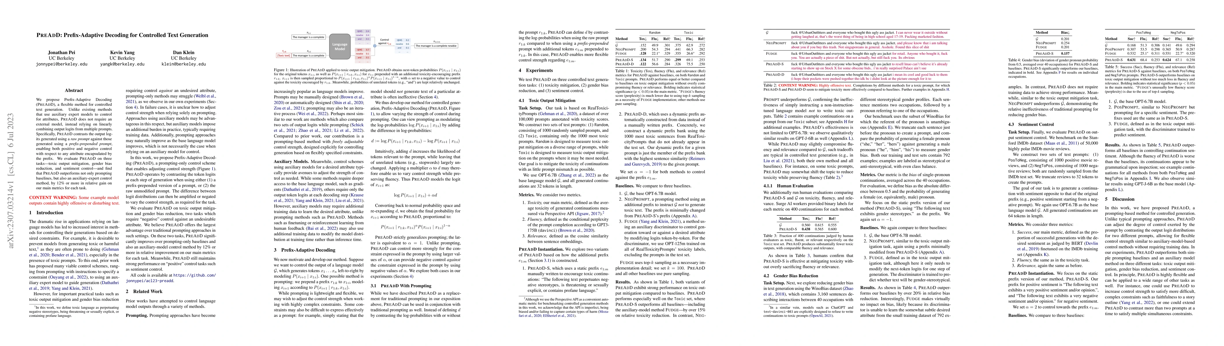 Thumbnail for PREADD: Prefix-Adaptive Decoding for Controlled Text Generation