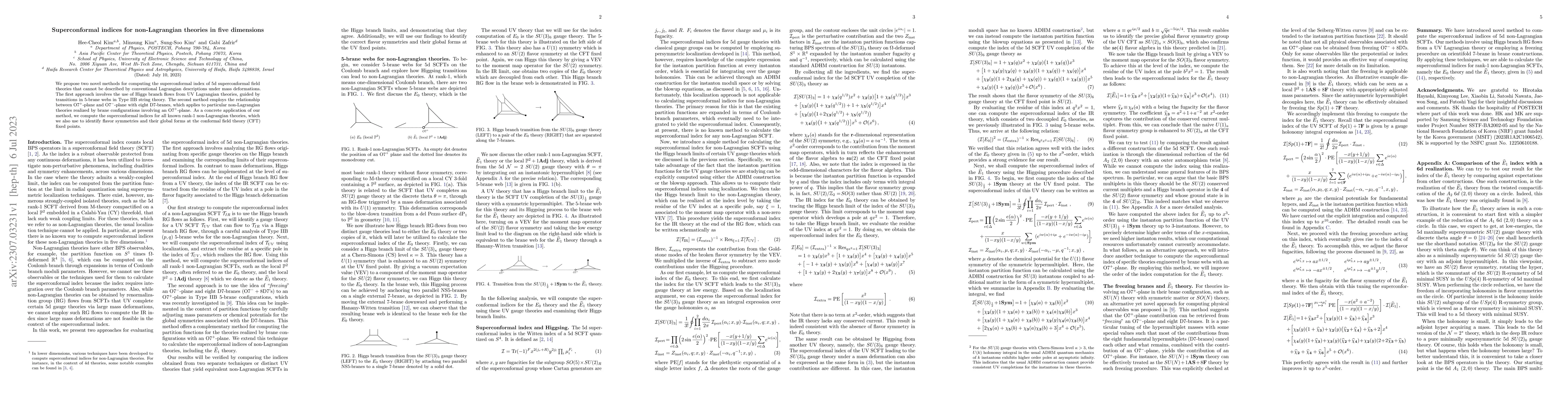 Thumbnail for Superconformal indices for non-Lagrangian theories in five dimensions