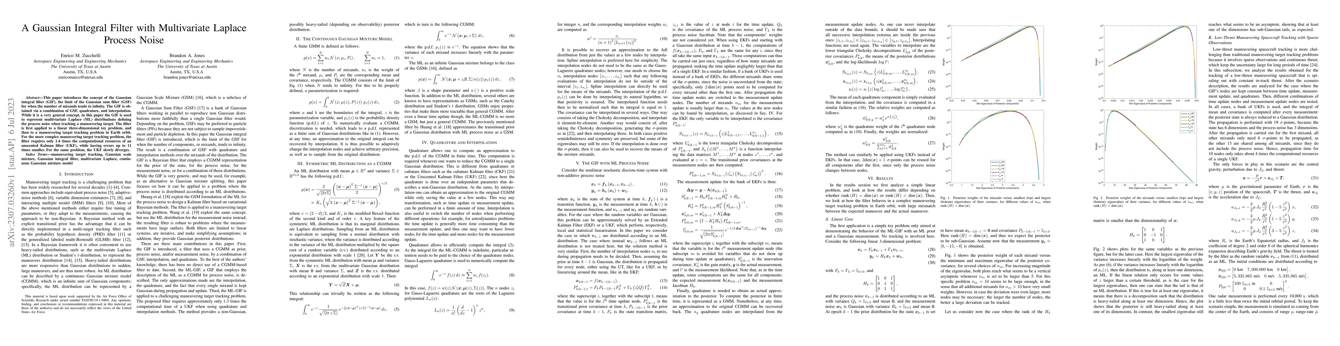 Thumbnail for A Gaussian Integral Filter with Multivariate Laplace Process Noise