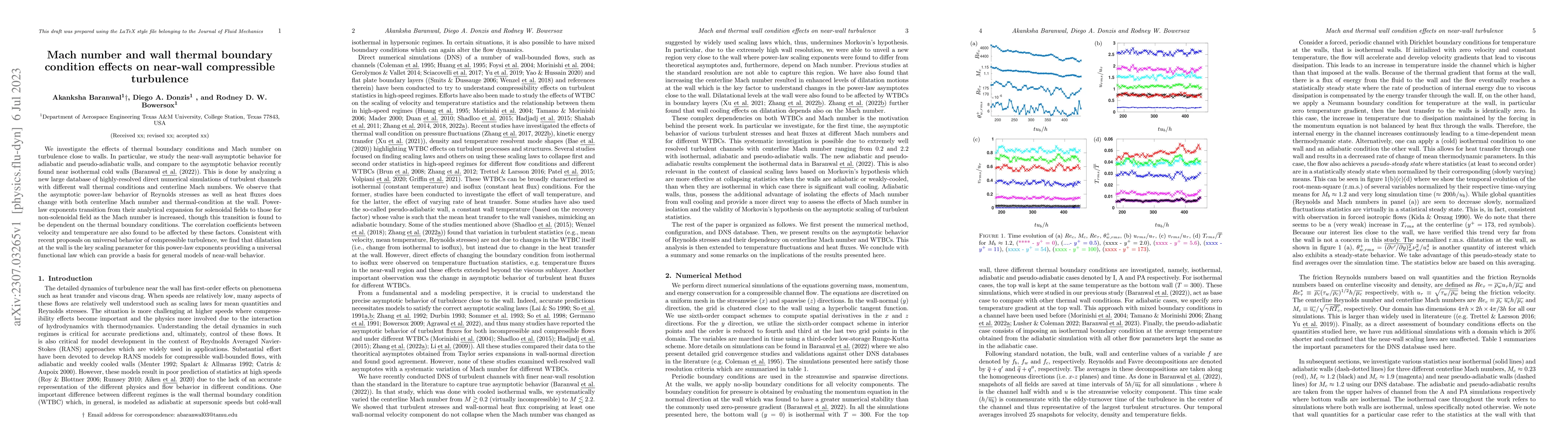 Thumbnail for Mach number and wall thermal boundary condition effects on near-wall
  compressible turbulence