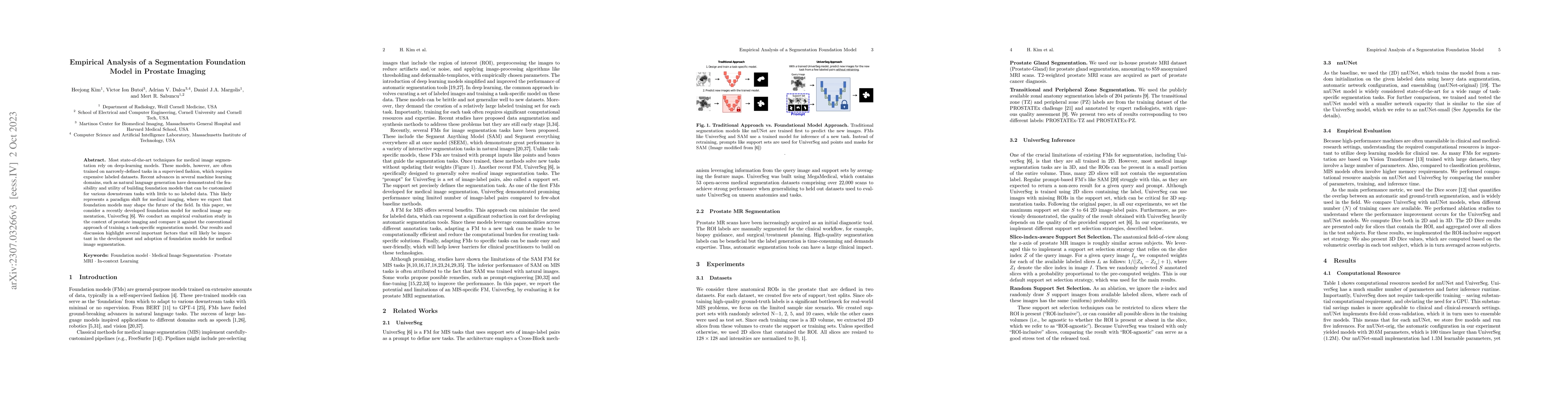 Thumbnail for Empirical Analysis of a Segmentation Foundation Model in Prostate
  Imaging