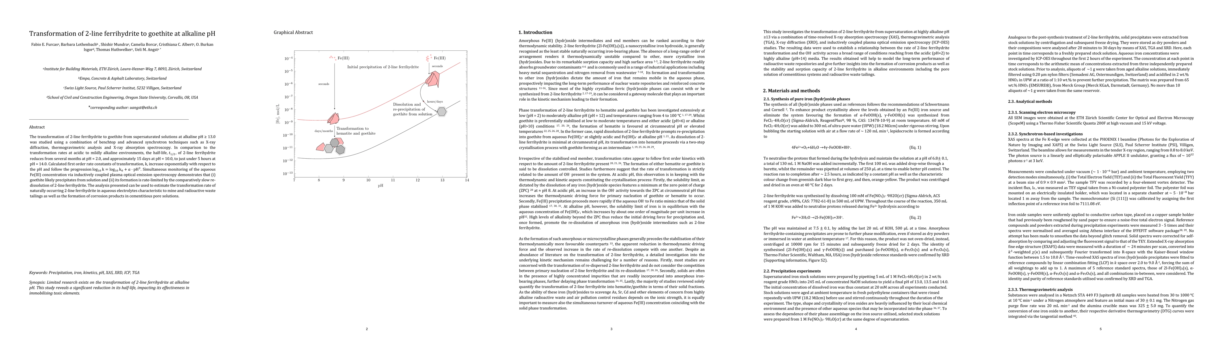 Thumbnail for Transformation of 2-line ferrihydrite to goethite at alkaline pH