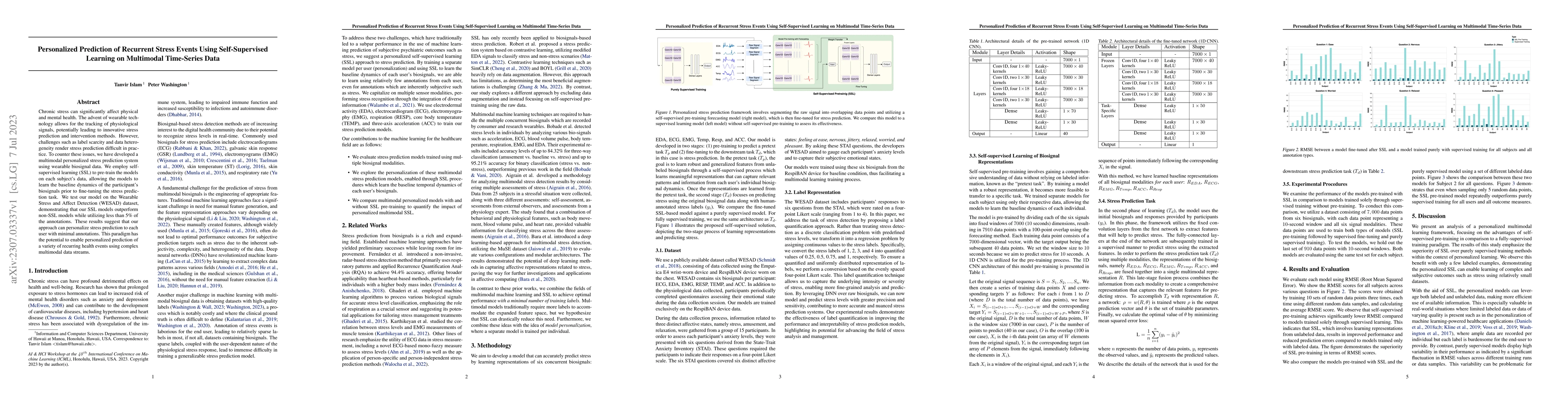 Thumbnail for Personalized Prediction of Recurrent Stress Events Using Self-Supervised
  Learning on Multimodal Time-Series Data
